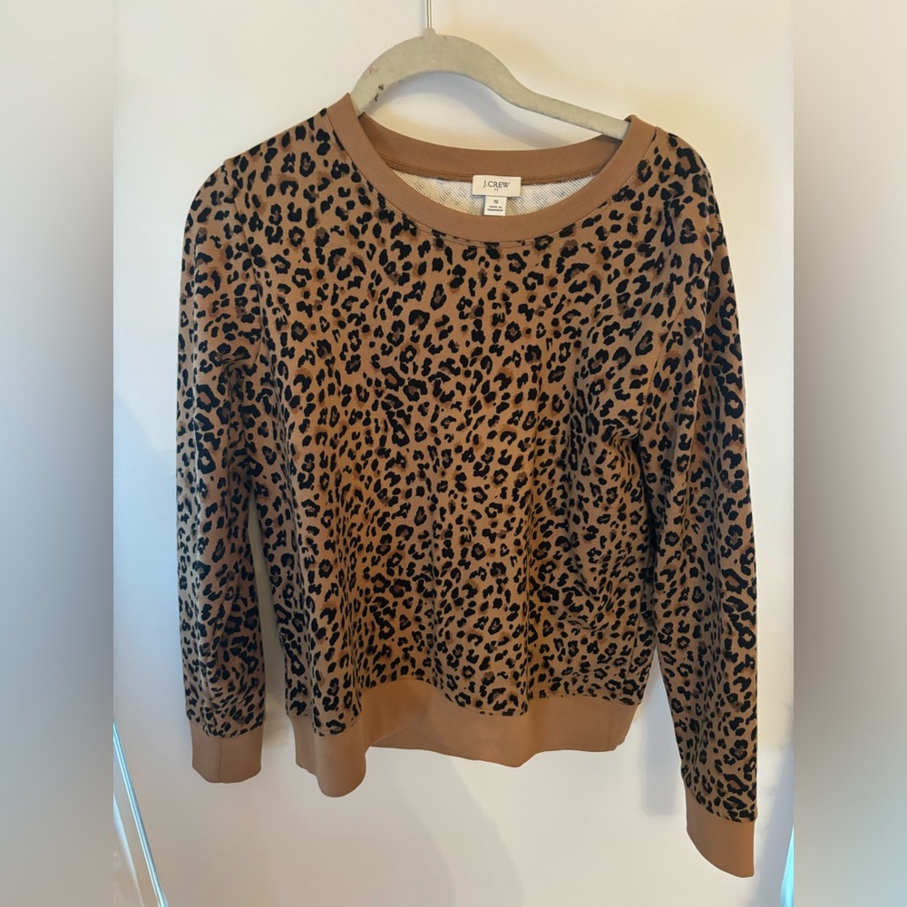 J. Crew Cheetah Crewneck- Small